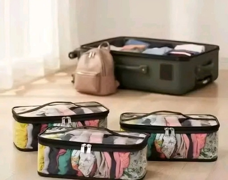 KITTI Undergarments Storage bag Undergarments organizer Lingerie organizer Baby cloth cover Organizer box Cloth organiser Cloth storage box Organizers PACK OF 3 For Underwear, Innerwear Legging Storage box(Black)