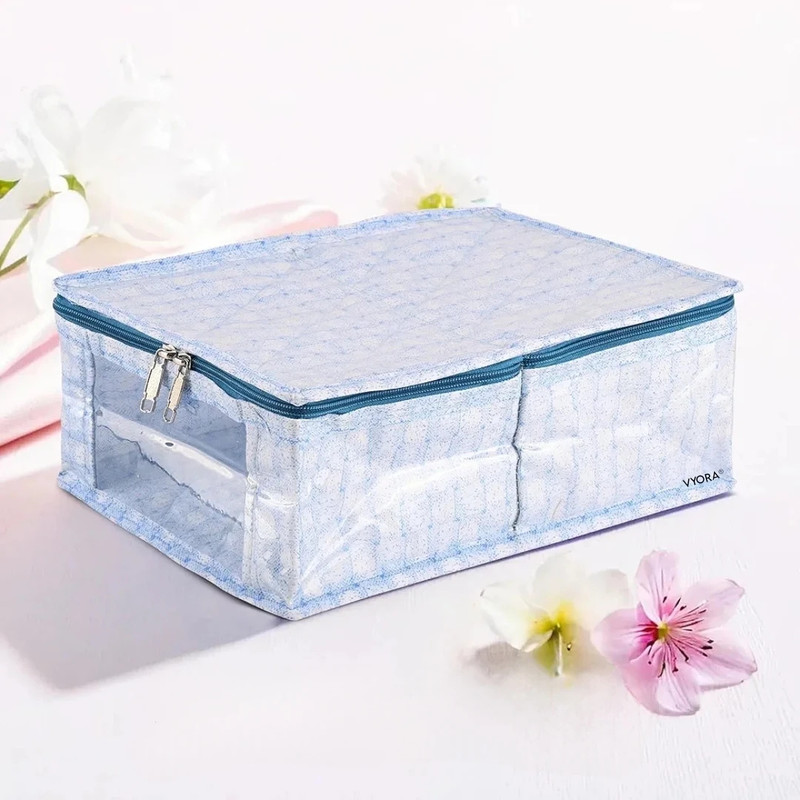 VYORA Undergarments Storage bag Undergarments organizer Lingerie organizer Baby cloth cover Organizer box Cloth organiser for wardrobe Socks organizer Hosiery Pouch Storage organiser for clothes Wardrobe organizer(Blue)
