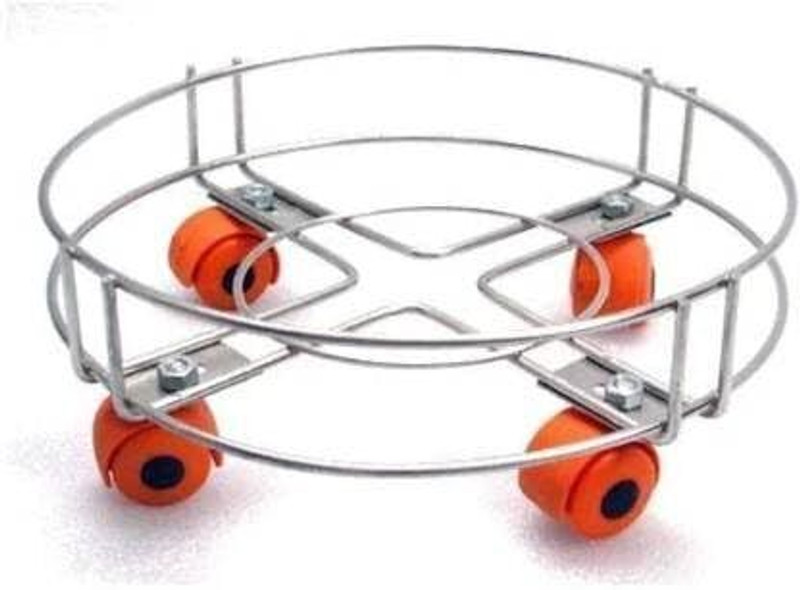 AAK Stand Wheel Gas Cylinder Trolley(Steel, Red, Pack of 1)