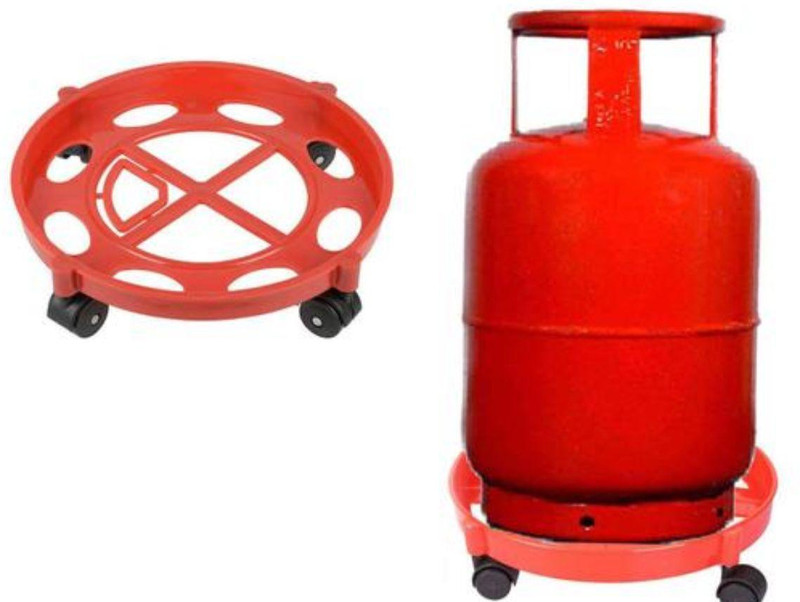 AutoStark Plastic Gas Cylinder Trolley Gas Cylinder Trolley(Red)