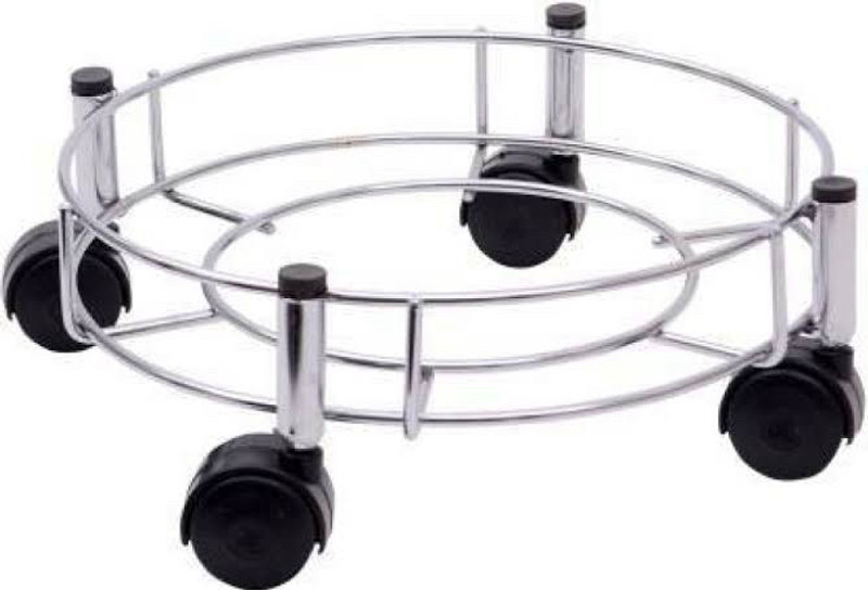 MV enterprise Heavy Stainless Steel Gas Cylinder Trolley Gas Trolly Lpg Cylinder Stand Gas Cylinder Trolley(Steel)