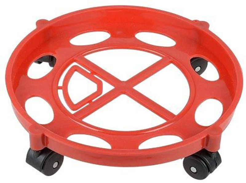PROKITCHEN PROKITCHEN Strong Plastic Gas Cylinder Trolley with Wheels Gas Cylinder Trolley(Red)