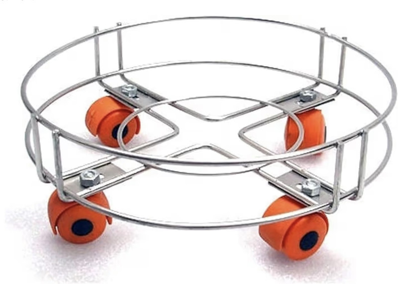 LJPGOLD Heavy-Duty Cylinder Trolley (LIGHT) – Industrial-Grade Gas Cylinder Carrier Gas Cylinder Trolley(Silver)