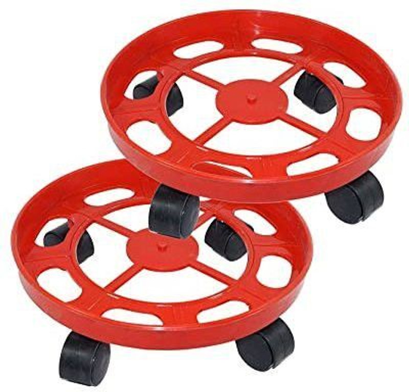 Grovent 2 Pcs LPG Cylinder Trolley with Wheels Strong Plastic Gas Cylinder Trolley With Wheel | Gas Cylinder Trolly || Gas Trolly | Lpg Cylinder Stand | Gas Trolly Wheel |Cylinder Trolley with Wheels | Cylinder Wheel Stand- Gas Cylinder Trolley Gas Cylinder Trolley (Red) Gas Cylinder Trolley(Red, Pa