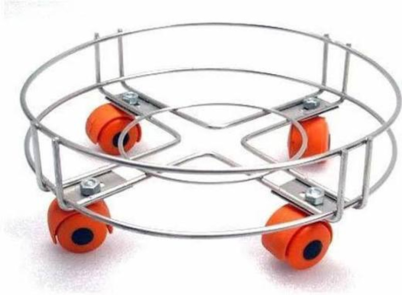 Maxtan Gas Cylinder Trolley Stand With Wheels Gas Cylinder Trolley Gas Cylinder Trolley(Steel, Orange)