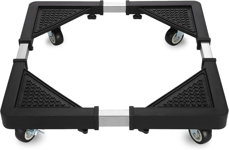DARKFISH SmartMove Adjustable Appliance Trolley Stand with Wheels Gas Cylinder Trolley(Black)