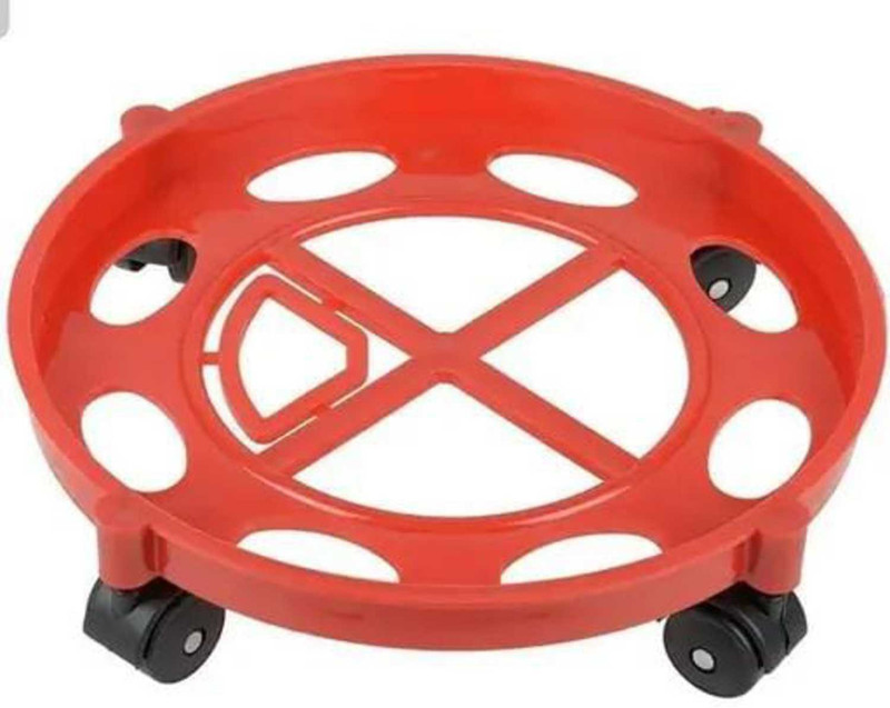 Madhava GAS CYLINDER TROLLY Gas Cylinder Trolley(Red)