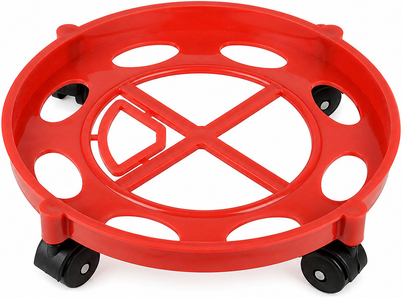 Spylock Double Heavy Gas Cylinder Stand LPG Gas Trolley with Heavy Duty PU Wheels Gas Cylinder Trolley(Steel)