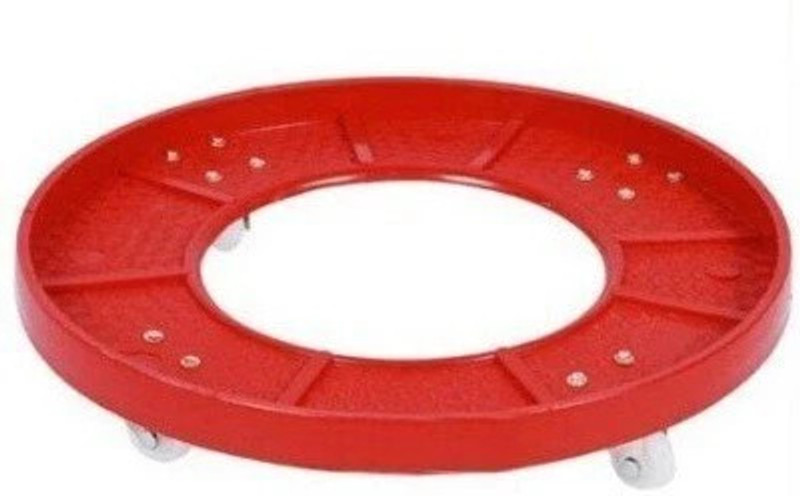 HR ENTERPRISES Heavy Duty Gas Cylinder Stand Trolley with Smooth Rolling Wheels Gas Cylinder Trolley(Red)