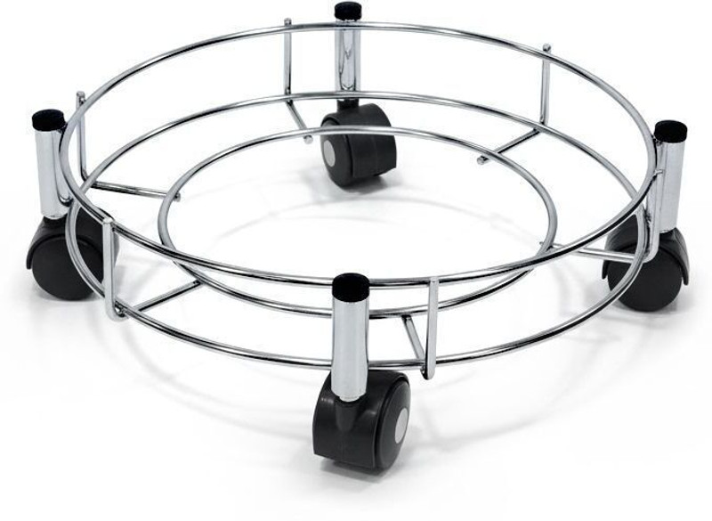 Plantex Cylinder Stand Trolley Steel/LPG Gas Cylinder Stand Wheel-Easy to Move Gas Cylinder Trolley(Silver)