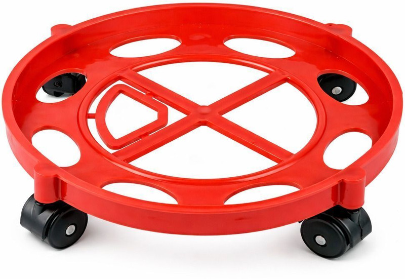 The Shrusti Heavy Duty Gas Cylinder Trolley for Kitchen Gas Cylinder Trolley(Red, Pack of 1)