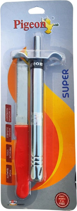 Pigeon Super with kichen knife Steel Gas Lighter(Silver, Pack of 1)