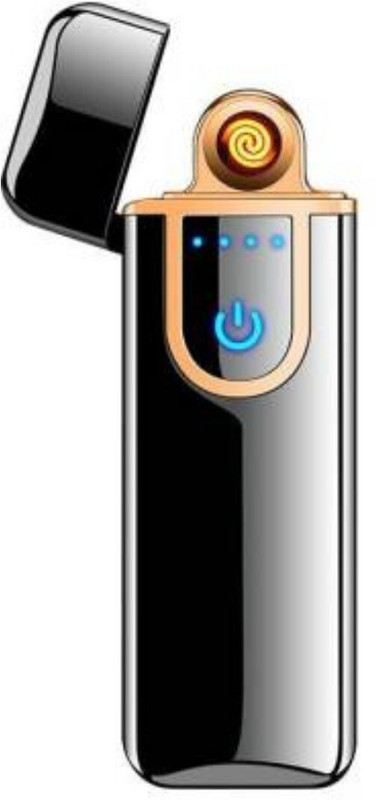 RSS enterprise Steel Electronic Gas Lighter(Black, Pack of 1)