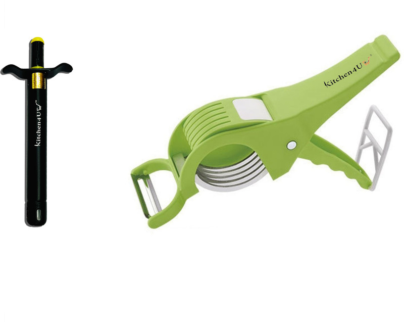 Kitchen4U Regular Gas Lighters, 2 in 1 Vegetable & Fruit Multi Cutter & Peeler Kitchen Tool Set(Gas Lighter)