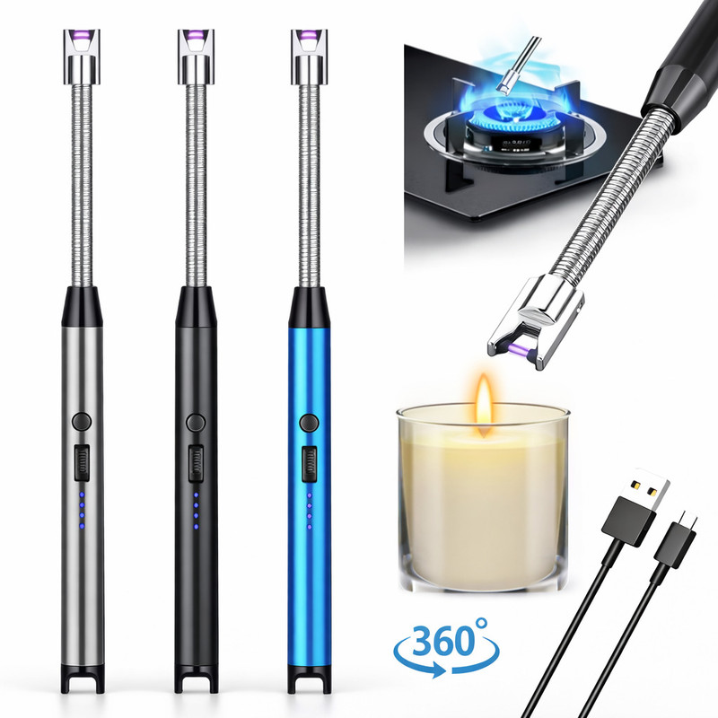 VELRON USB Electric Arc Lighter Aluminium, Plastic Electronic Gas Lighter(Multicolor, Pack of 1)
