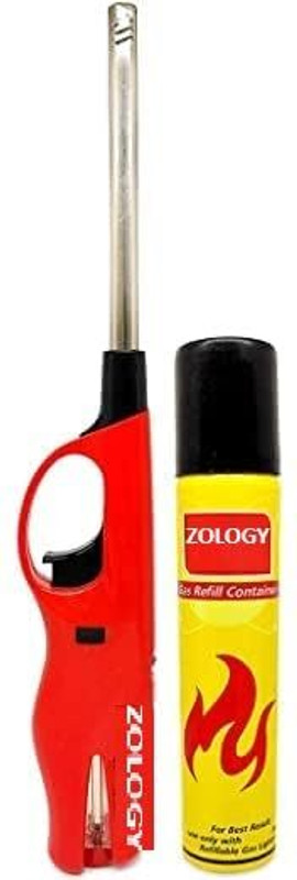 Zology Plastic, Steel Electronic Gas Lighter(Red, Yellow, Pack of 1)