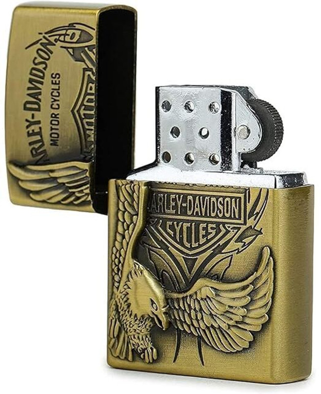 SSB Bride hub Eagle Printed Pocket /Gas Lighter Iron Gas Lighter(Gold, Pack of 1)