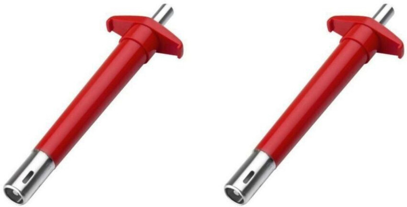 OFFYX ABS Gas Lighter Kitchen lighter Gas Stove Lighter (Pack of 2) Steel Gas Lighter(Red, Blue, Pack of 2)