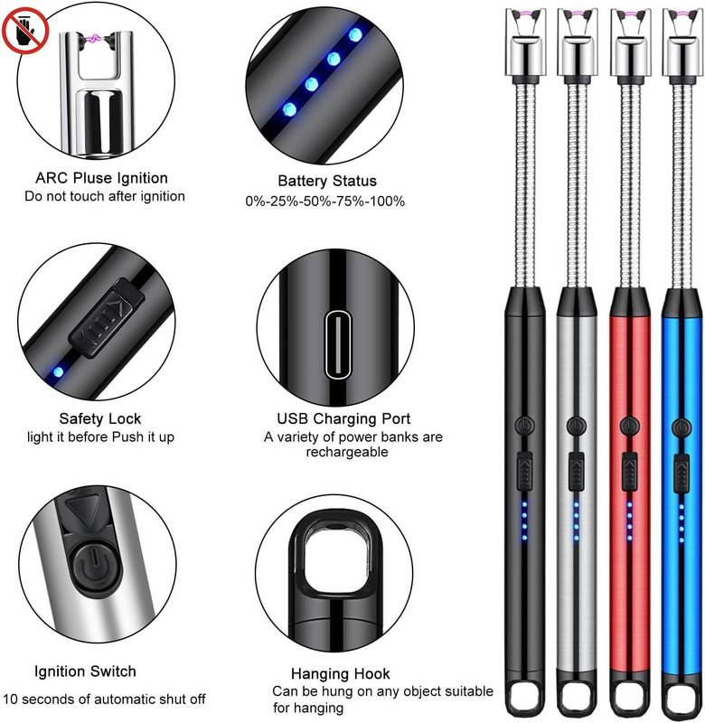Haven Aura High quality -MQ1 Steel Electronic Gas Lighter(Multicolor, Black, White, Pack of 1)