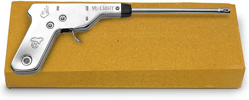 TULMAN Stainless Steel Gun Shape Steel Gas Lighter(Silver, Pack of 1)