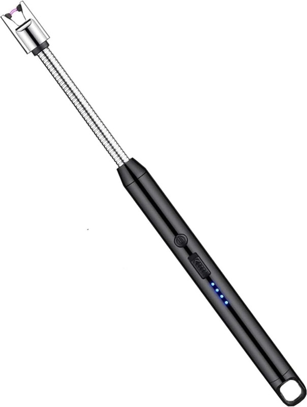 Avadhesh Poly Plast Steel Electronic Gas Lighter(Black, Pack of 1)