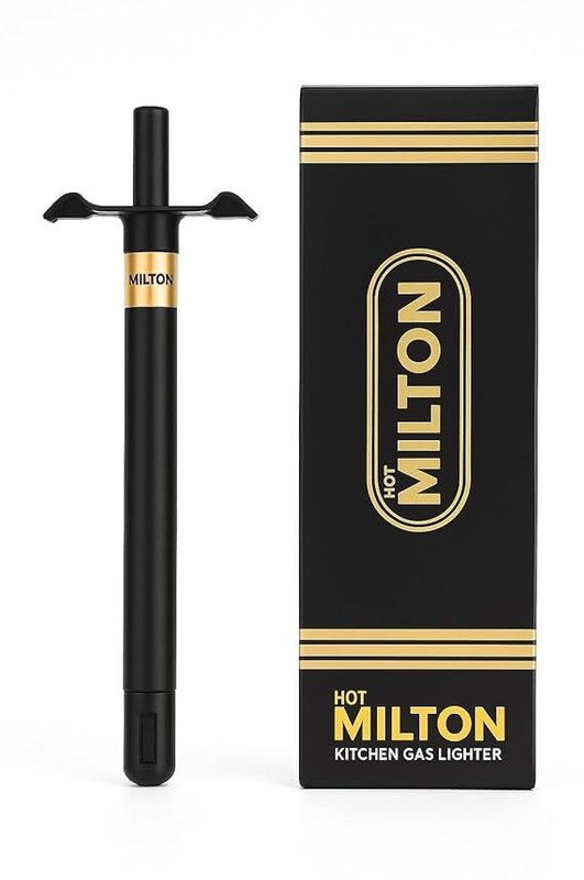 Prl Milton Heavy Duty Lighter for Gas Stove, Long-Lasting & Easy Grip With(1 YEAR WARRANTY) Steel Gas Lighter(Black, Pack of 1)