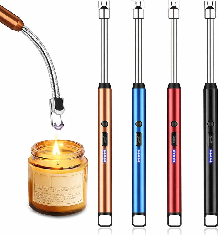 RGLifeStyle USB Rechargeable Electric Arc Lighter with Flexible Neck Steel Electronic Gas Lighter(Multicolor, Pack of 1)