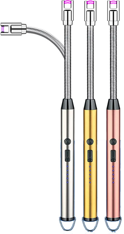 KUSHDHEE KUSHDHEE Steel Electronic Gas Lighter(Gold, Pink, Silver, Pack of 1)