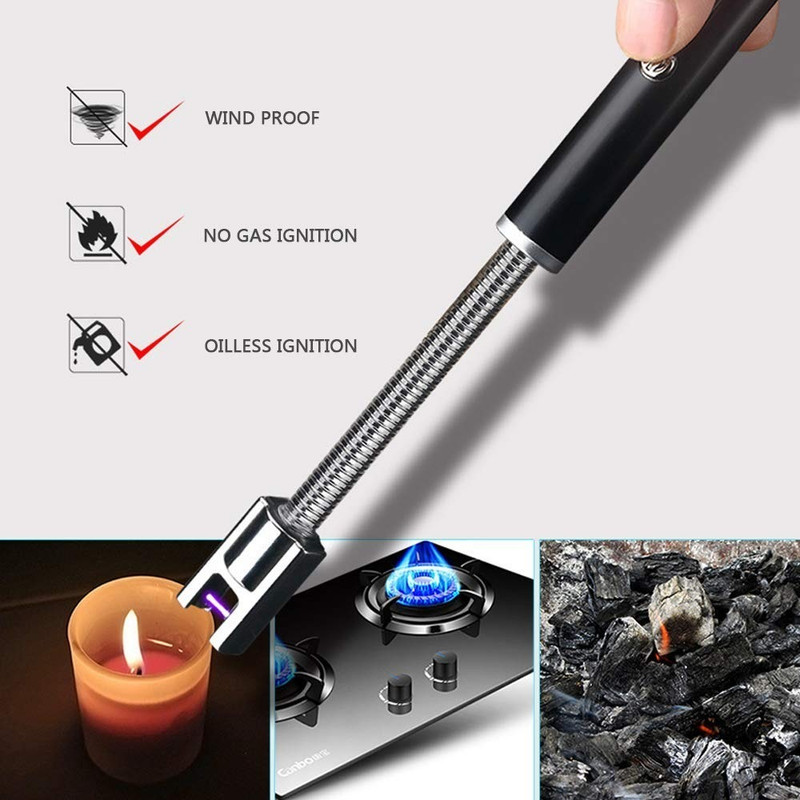 PRATYANG USB Rechargeable Electric Lighter for Kitchen, Pooja Room, Candles, BBQ P273 Flambe Torch