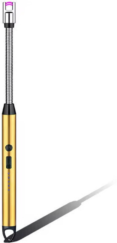 Balaji flame 360 Degree Flexible Rechargeable Electric Kitchen Lighter for Gas Candle Stove Aluminium Electronic Gas Lighter(Black, Pack of 1)