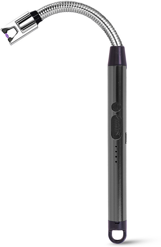 Solara C-Type Rechargeable Plasma Electric GasLighter, USB Charging, 360° Flexible Steel Electronic Gas Lighter(Black, Pack of 1)
