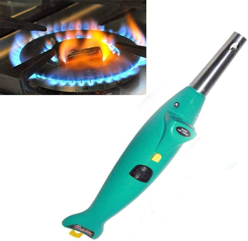 Protos India.Net New Electronic 2 IN 1 Dolphin Gas Lighter With Led Torch Unbreakable Long Life Plastic Electronic Gas Lighter(Multicolor, Pack of 1)