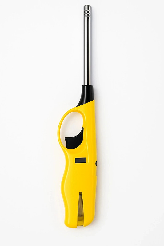 GMEE Debire Refillable Gas Lighter for Kitchen Stove and Candle Use, Plastic Gas Lighter(Yellow, Pack of 1)