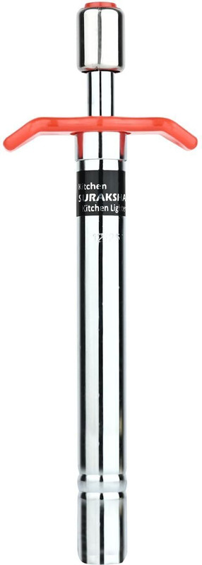 Hindustan Retail Online Steel Electronic Gas Lighter(Silver, Red, Pack of 1)