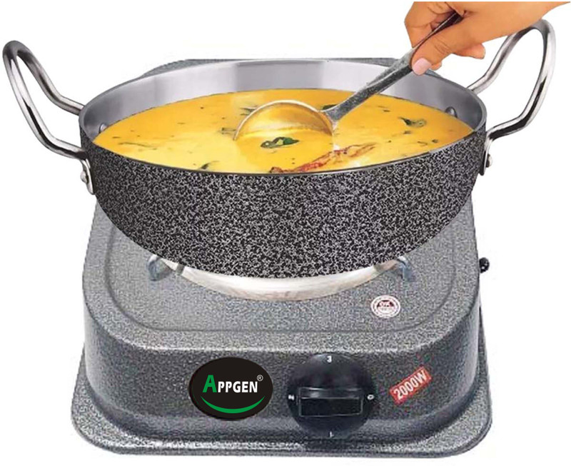 APPGEN 2000 Watts Coil Electric Stove/Open Coil Stove/Electric Cooking Heater Stovs Iron Manual Hob(1 Burners)