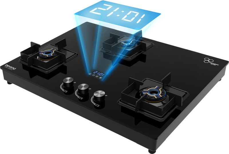 Beyond Appliances Solaria Premium 3 Burner Glass Automatic Hob(3 Burners)