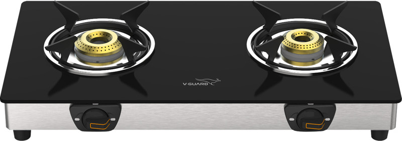 V-Guard VGD 260 SX Glass Manual Gas Stove(2 Burners)