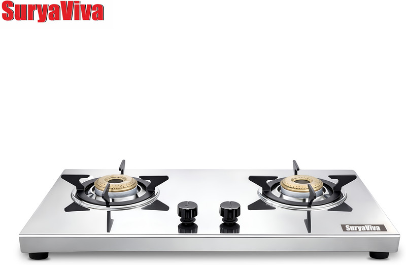 SURYAVIVA Tejas 3B Premium Stainless Steel Manual Gas Stove(3 Burners)