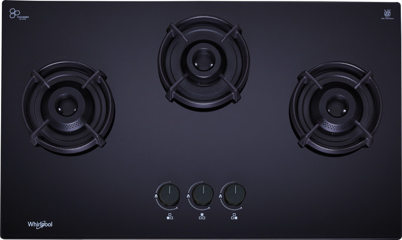 Whirlpool EVOLVE HYBRID HD 753 BRASS Glass Automatic Hob(3 Burners)