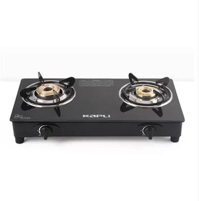 KAPLI Automatic Ignition High Efficiency Burner Gas Stove For LPG Use Glass Automatic Gas Stove(2 Burners)