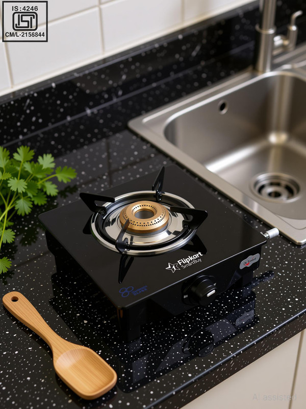 Flipkart SmartBuy 3 Burner Icon Glass Manual Gas Stove(3 Burners)