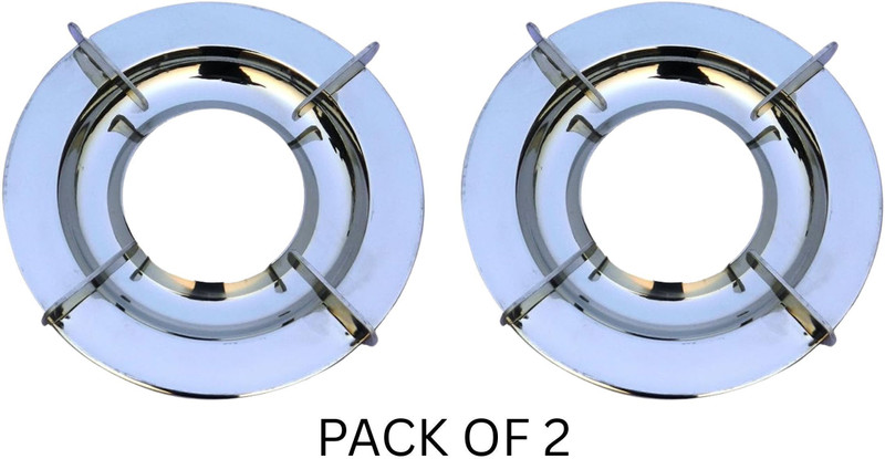 NETVULL Stainless Steel Square Pan Support for LPG Stove – Universal Gas Burner Stand Stainless Steel Manual Gas Stove(2 Burners)