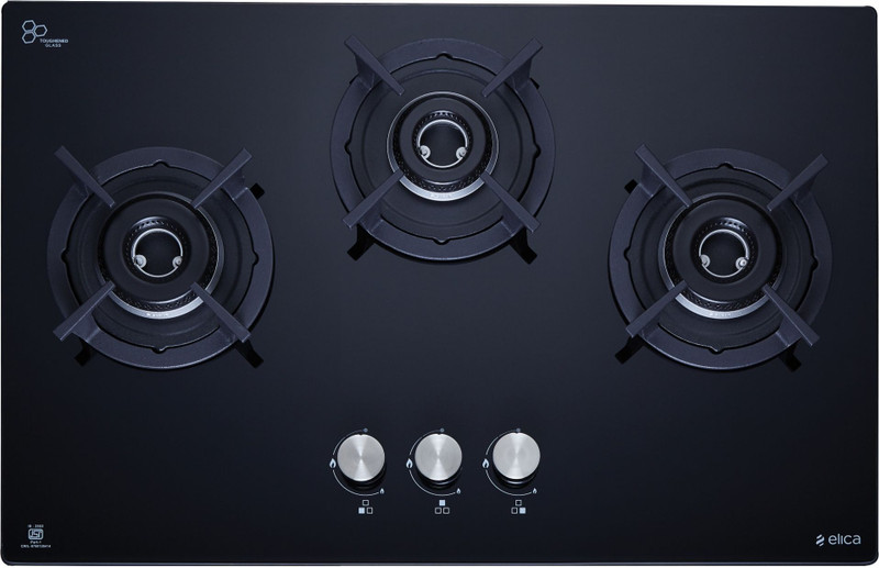Elica RG FLEXI HCT 360 DX LOTUS BK Glass Automatic Hob(3 Burners)