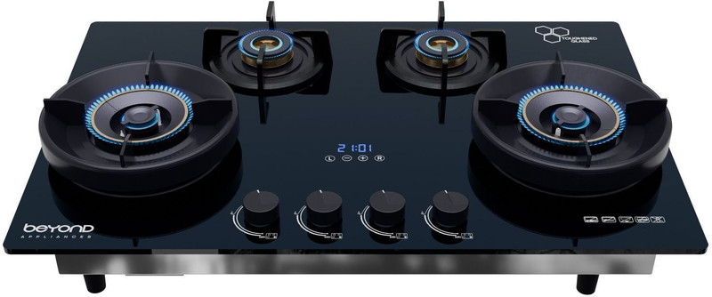 Beyond Appliances Dorado 3 Burner Smart Hobtop Digital Timer FFD Glass Automatic Hob(3 Burners)