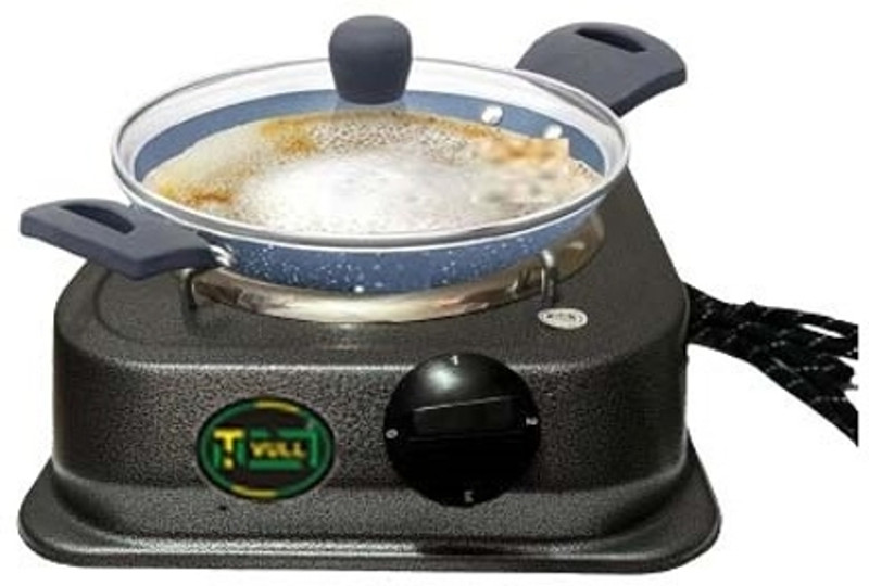 NETVULL 2000 Watt Coil Electric Stove / Electric Cooking Heater (Jhonson Round body) Stainless Steel Manual Hob(1 Burners)