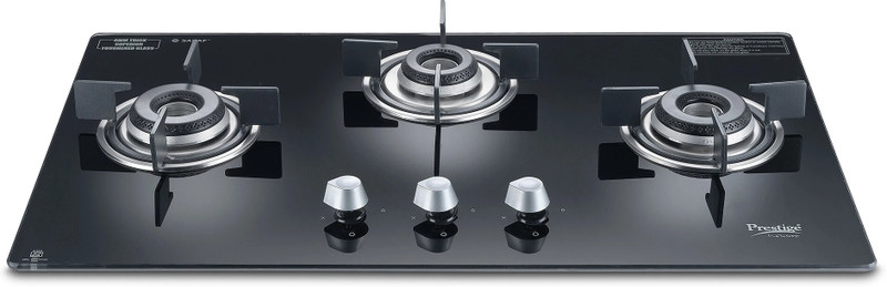 Prestige Marvella HOB-AI 3B Glass Top Ultra-Slim Body|Specially Designed Sabaf Burner Glass Automatic Hob(3 Burners)