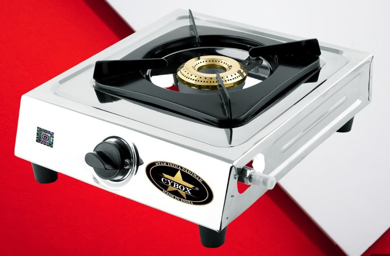 CYBOX Heavy Single Burner Gas Stove S0019 Stainless Steel Manual Gas Stove(1 Burners)
