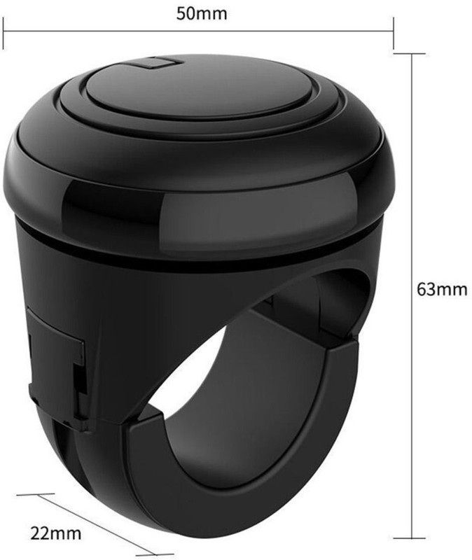 ThAgan Plastic, Silicone Car Steering Knob(Black)