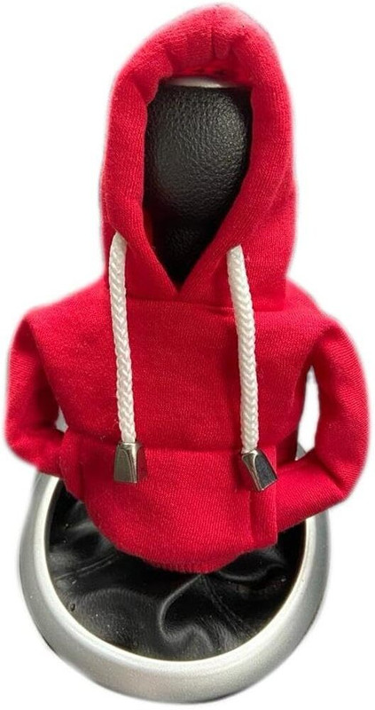 FAB TECH Woollen Car Gear Hoodie | For all Brands of Cars | Universal Size | Gear Knob(Red)