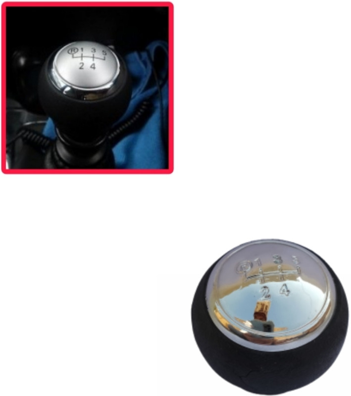 My IND ABS Plastic Chrome Gear Knob(Black)